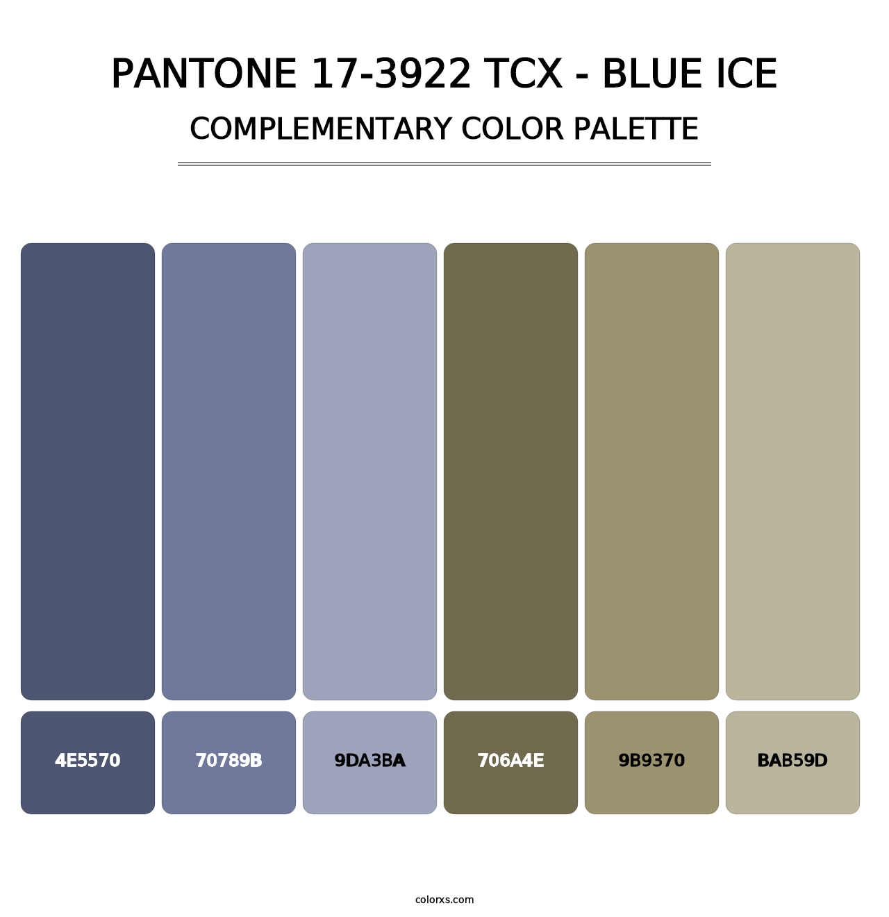 PANTONE 17-3922 TCX - Blue Ice - Complementary Color Palette