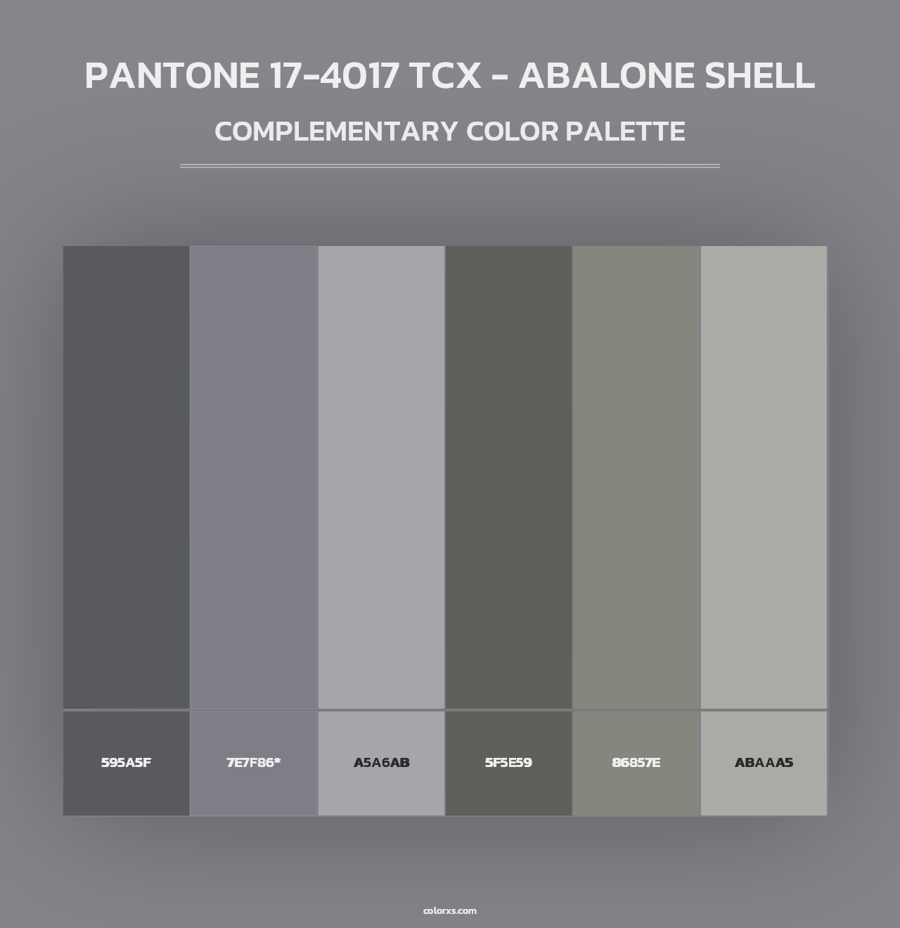 PANTONE 17-4017 TCX - Abalone Shell - Complementary Color Palette