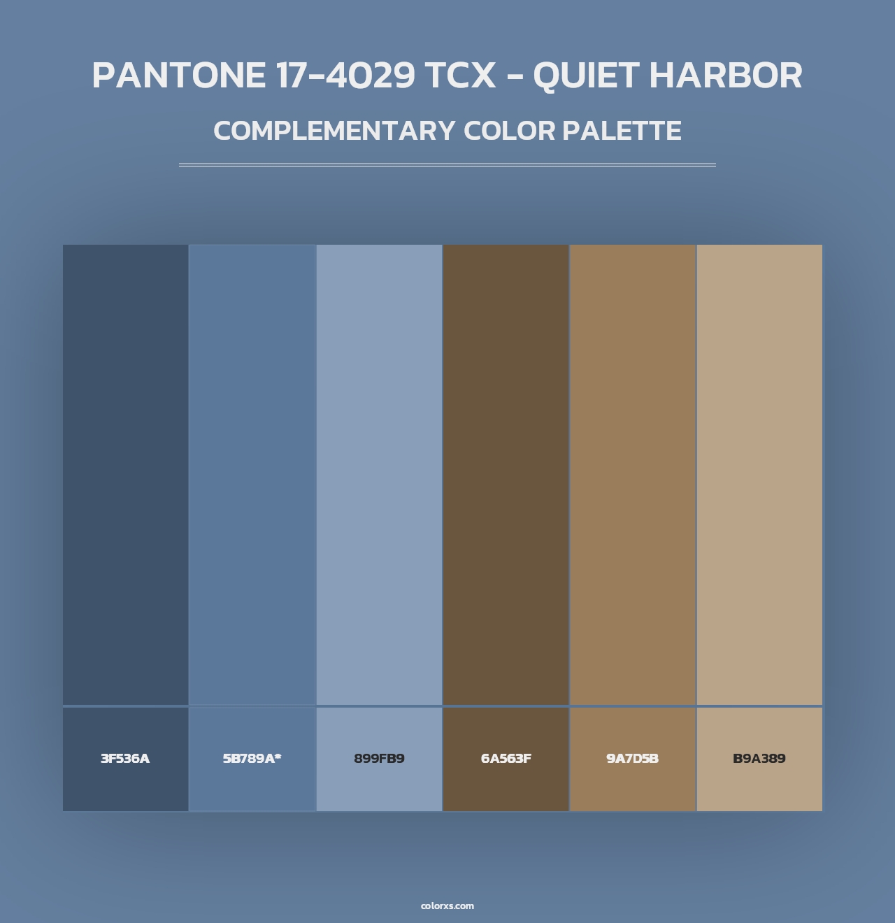 PANTONE 17-4029 TCX - Quiet Harbor - Complementary Color Palette