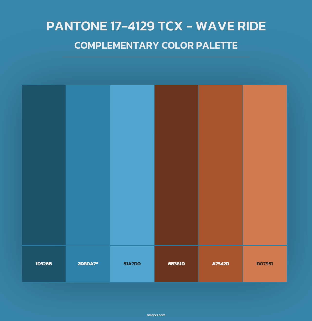 PANTONE 17-4129 TCX - Wave Ride - Complementary Color Palette