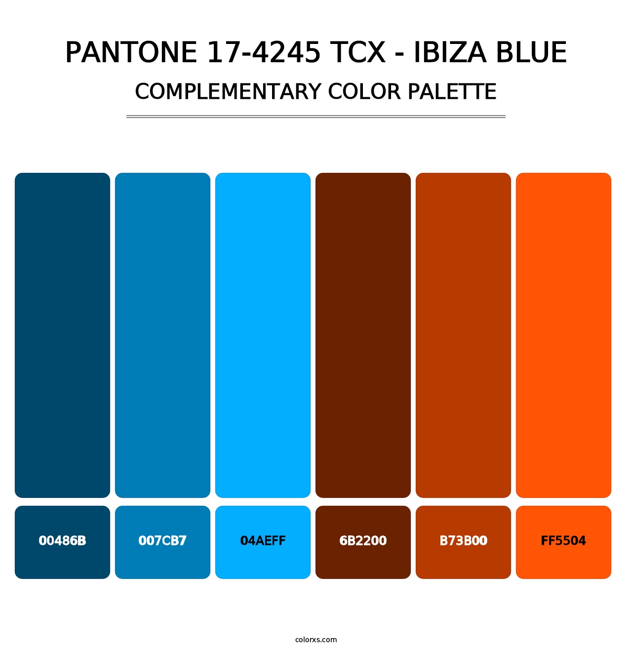 PANTONE 17-4245 TCX - Ibiza Blue - Complementary Color Palette