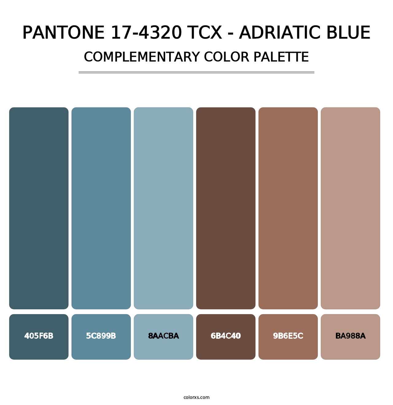 PANTONE 17-4320 TCX - Adriatic Blue - Complementary Color Palette