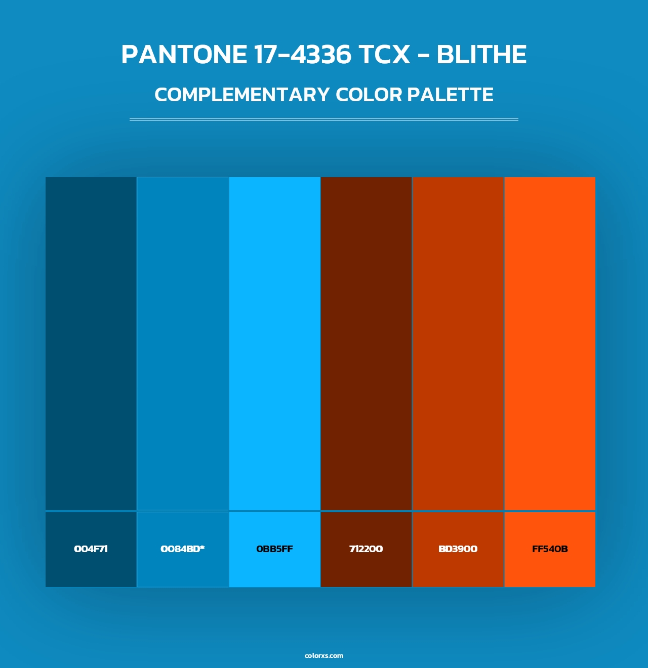 PANTONE 17-4336 TCX - Blithe - Complementary Color Palette