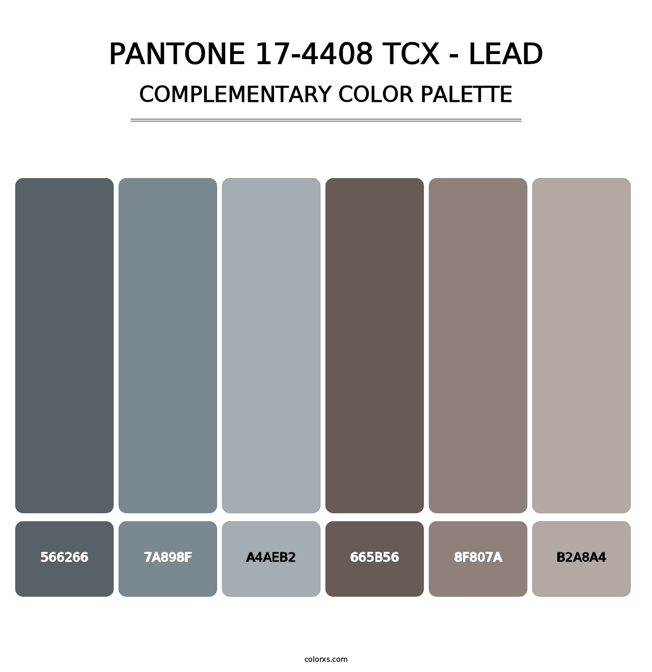 PANTONE 17-4408 TCX - Lead - Complementary Color Palette