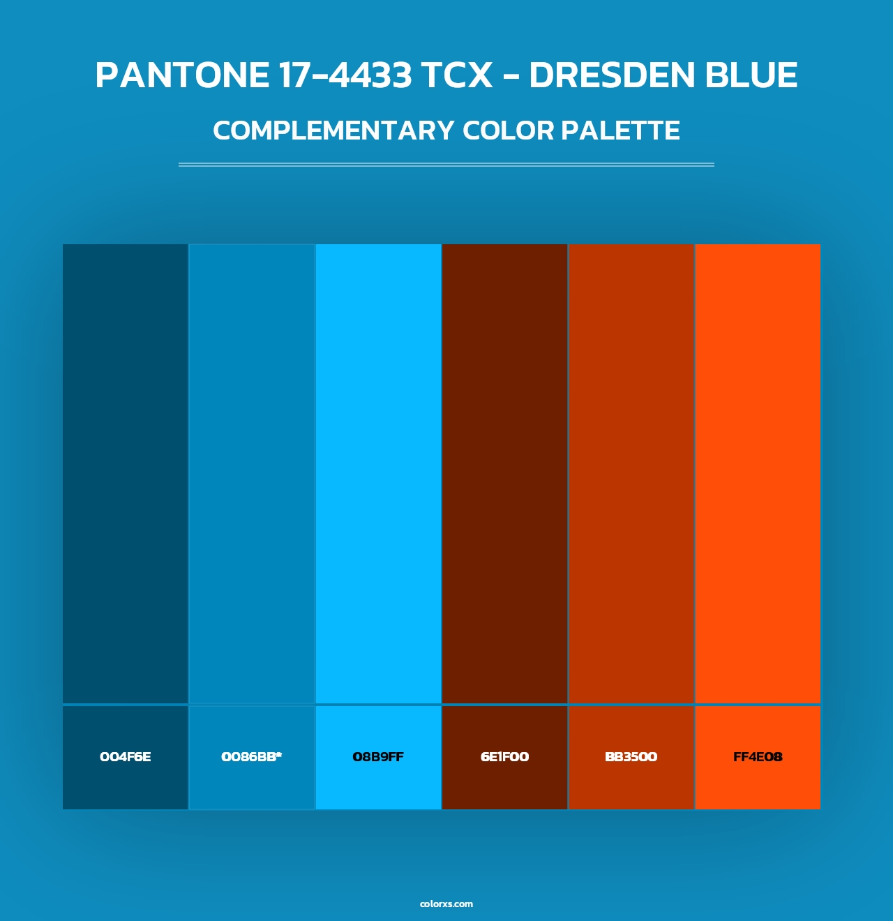 PANTONE 17-4433 TCX - Dresden Blue - Complementary Color Palette