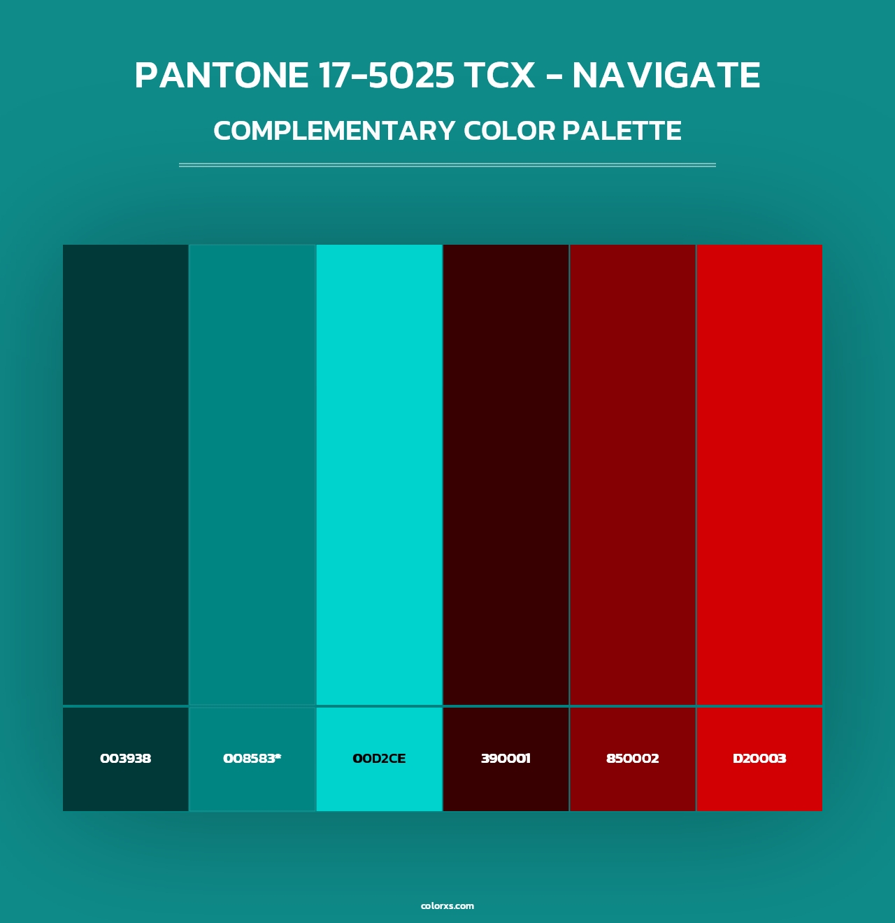 PANTONE 17-5025 TCX - Navigate - Complementary Color Palette