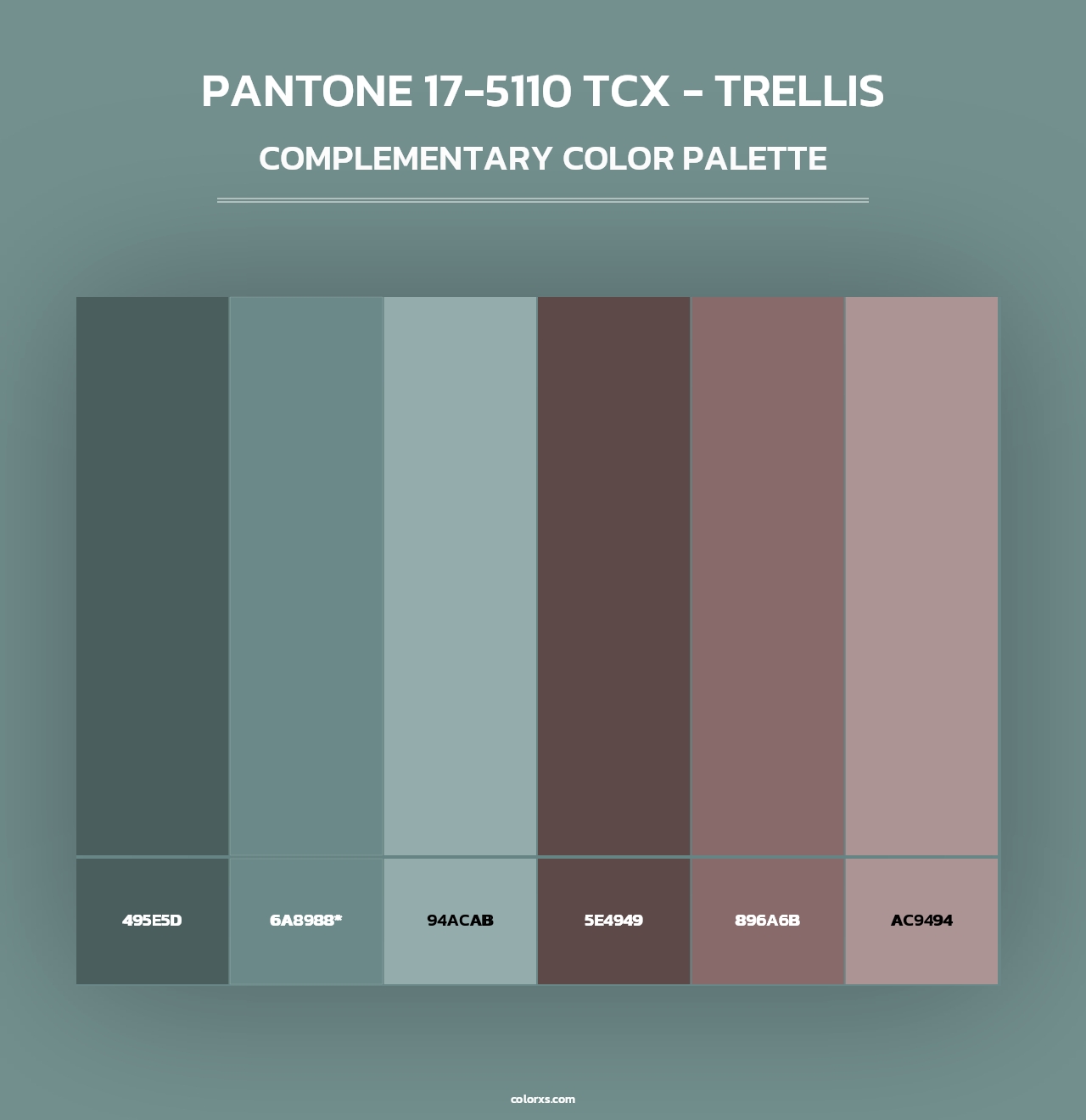 PANTONE 17-5110 TCX - Trellis - Complementary Color Palette