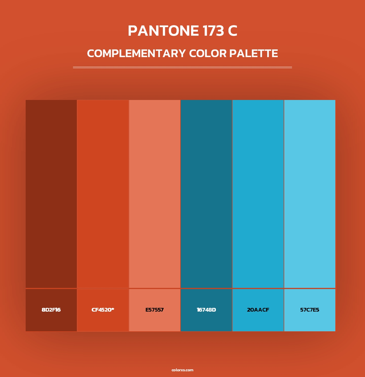 PANTONE 173 C - Complementary Color Palette