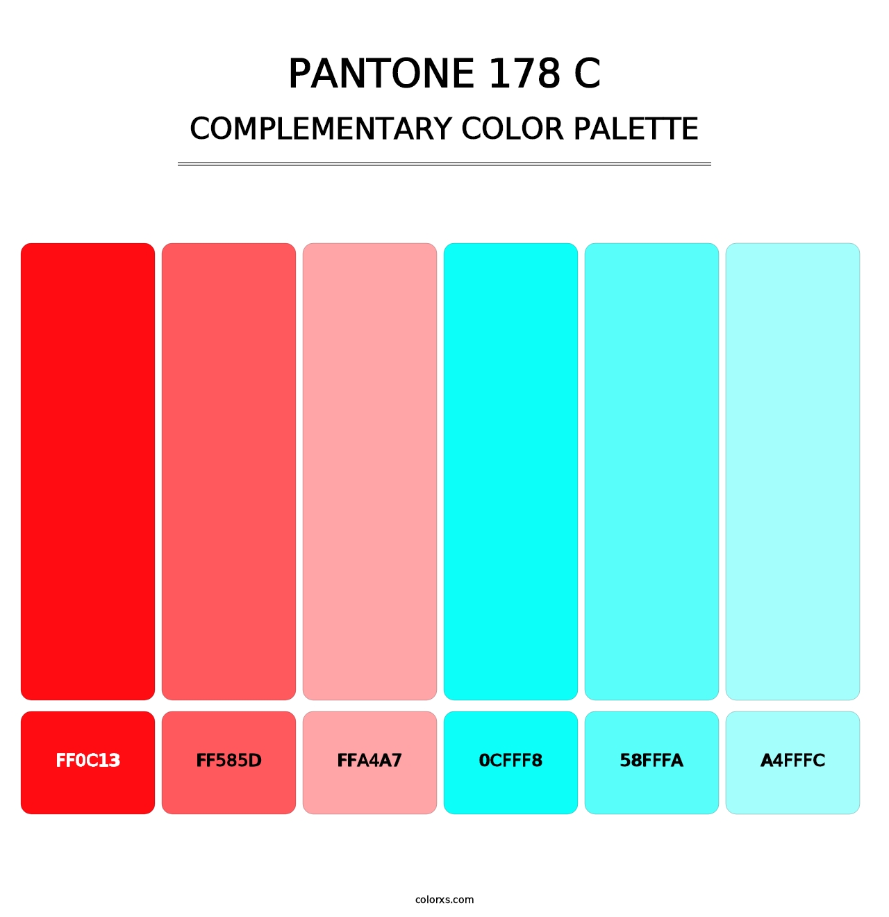 PANTONE 178 C - Complementary Color Palette