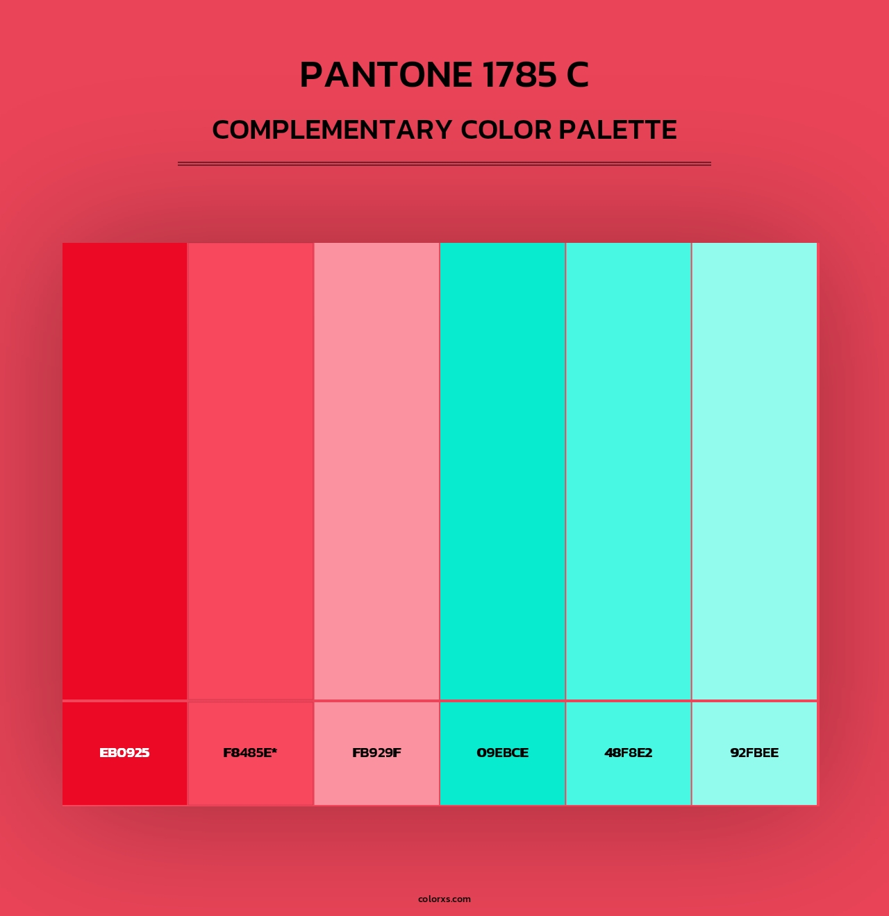 PANTONE 1785 C - Complementary Color Palette