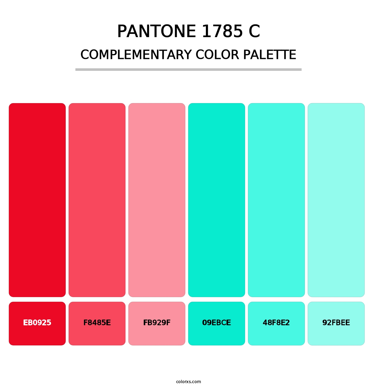 PANTONE 1785 C - Complementary Color Palette