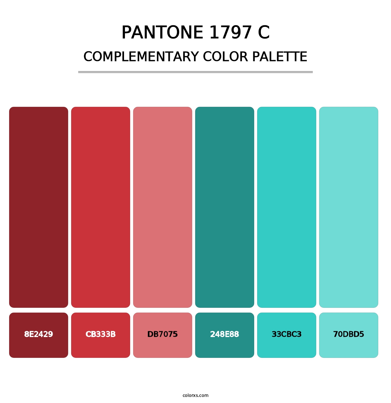 PANTONE 1797 C - Complementary Color Palette