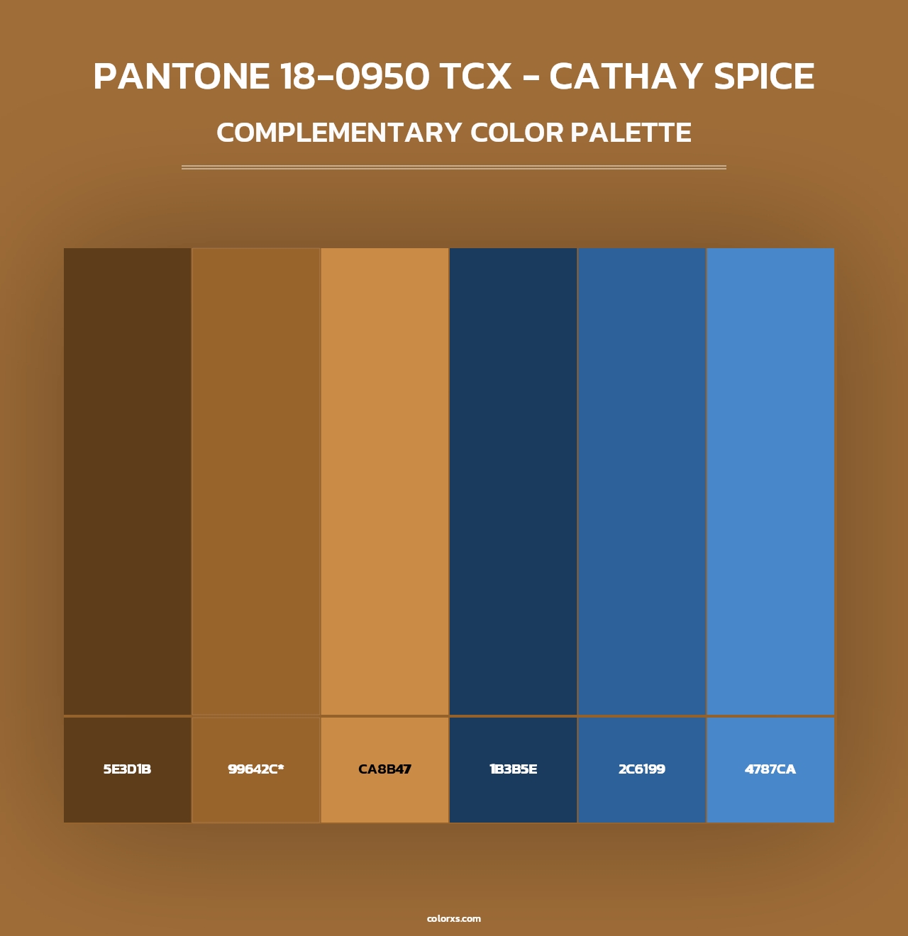 PANTONE 18-0950 TCX - Cathay Spice - Complementary Color Palette
