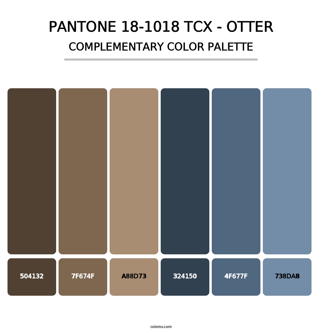 PANTONE 18-1018 TCX - Otter - Complementary Color Palette
