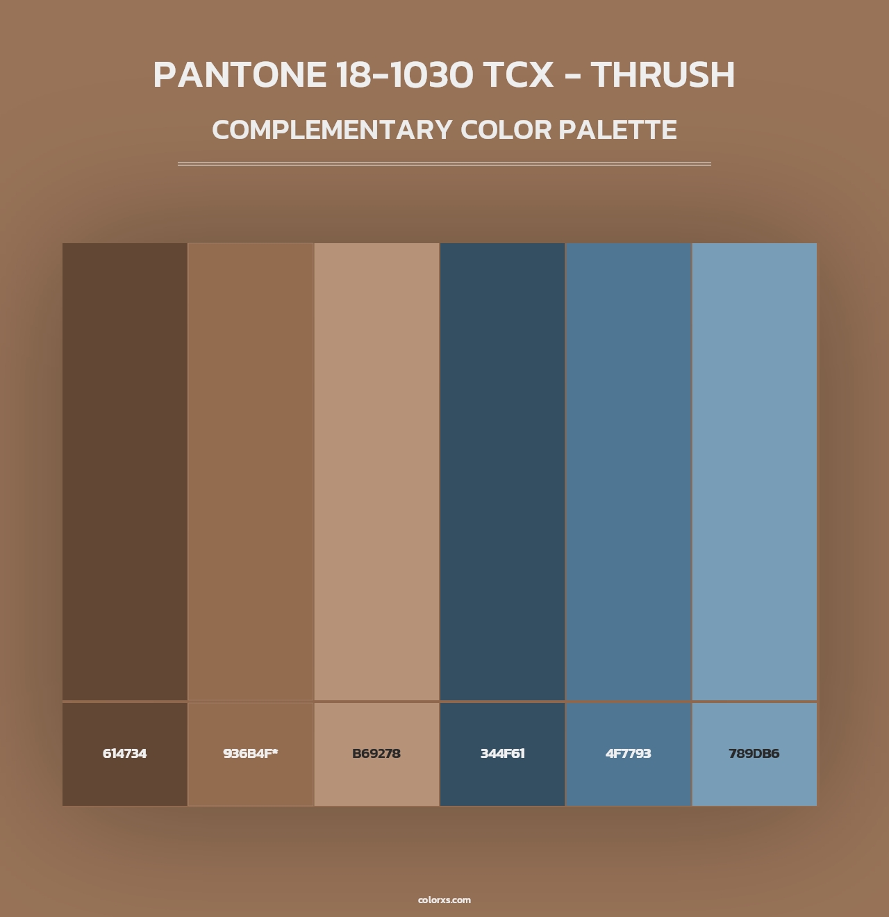 PANTONE 18-1030 TCX - Thrush - Complementary Color Palette