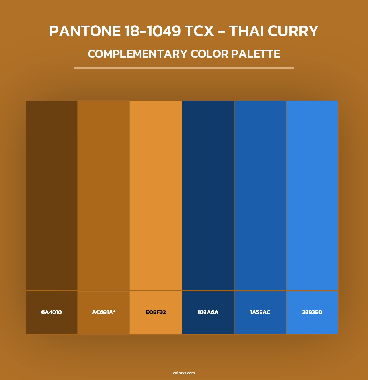 PANTONE 18-1049 TCX - Thai Curry - Complementary Color Palette