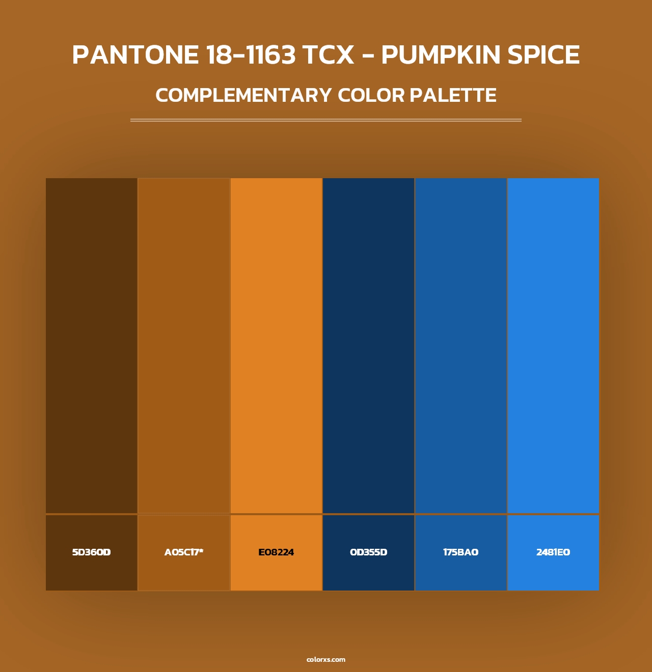PANTONE 18-1163 TCX - Pumpkin Spice - Complementary Color Palette