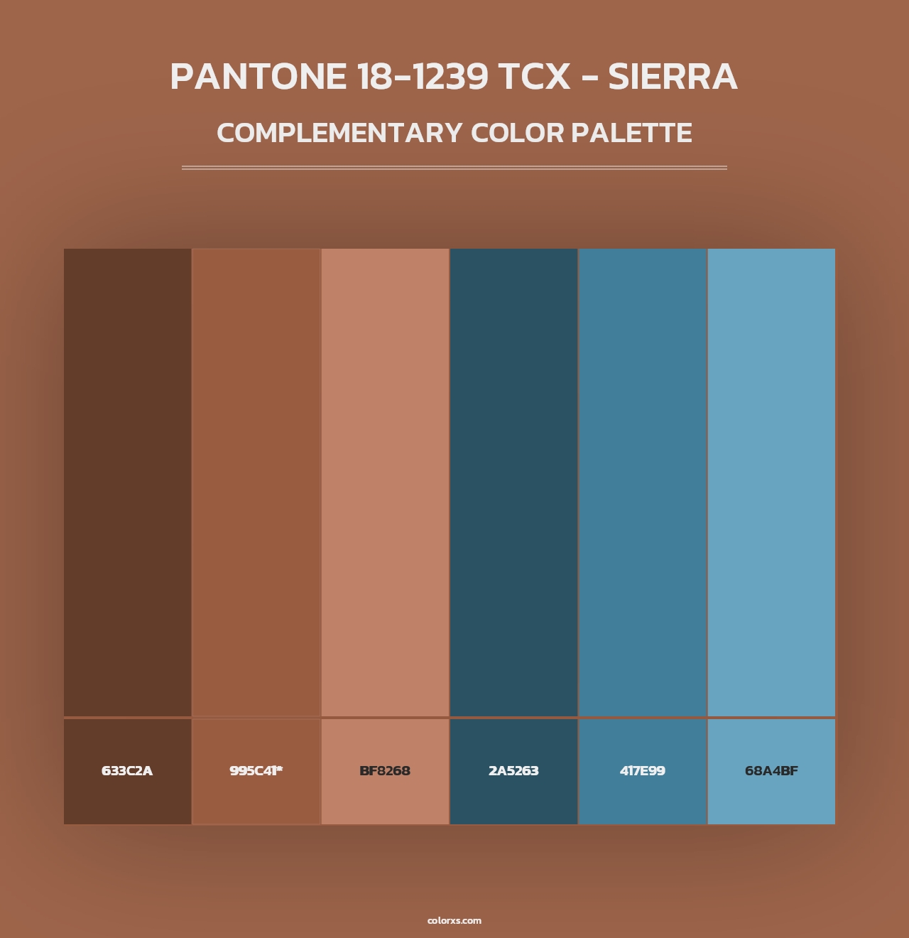 PANTONE 18-1239 TCX - Sierra - Complementary Color Palette
