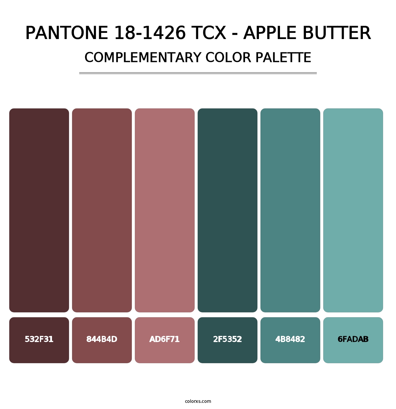 PANTONE 18-1426 TCX - Apple Butter - Complementary Color Palette