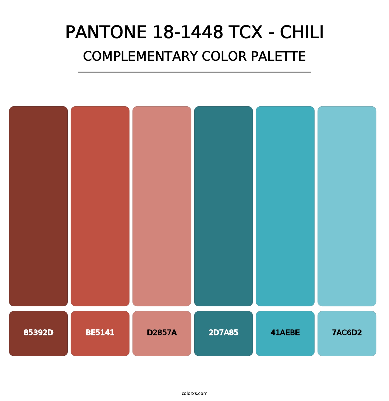 PANTONE 18-1448 TCX - Chili - Complementary Color Palette