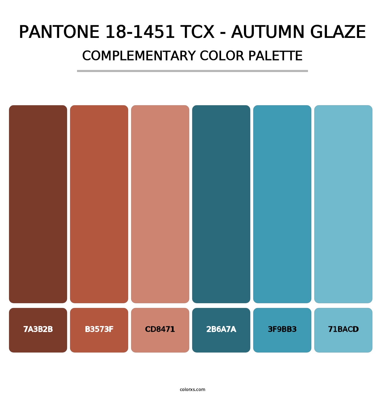 PANTONE 18-1451 TCX - Autumn Glaze - Complementary Color Palette