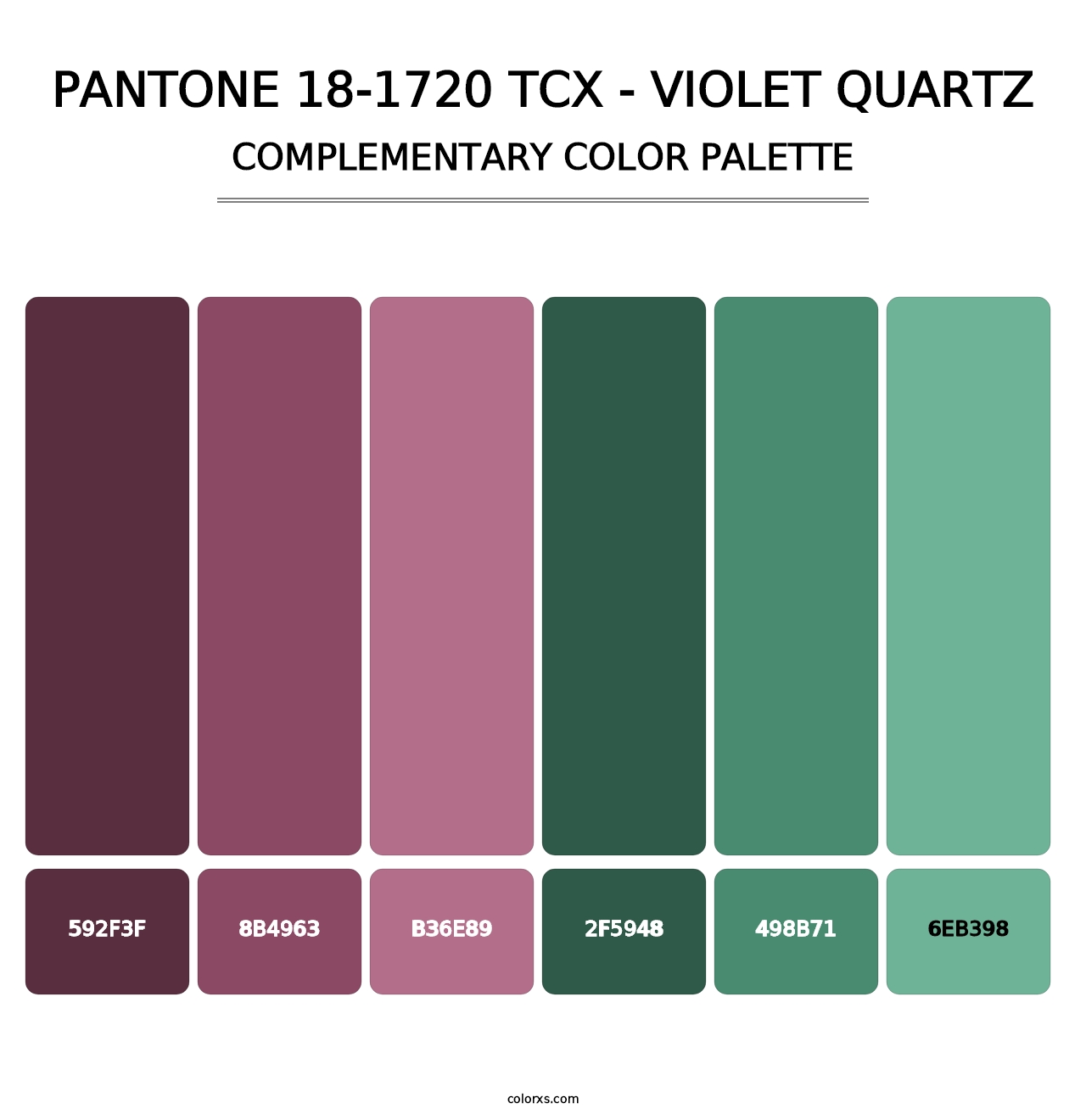 PANTONE 18-1720 TCX - Violet Quartz - Complementary Color Palette