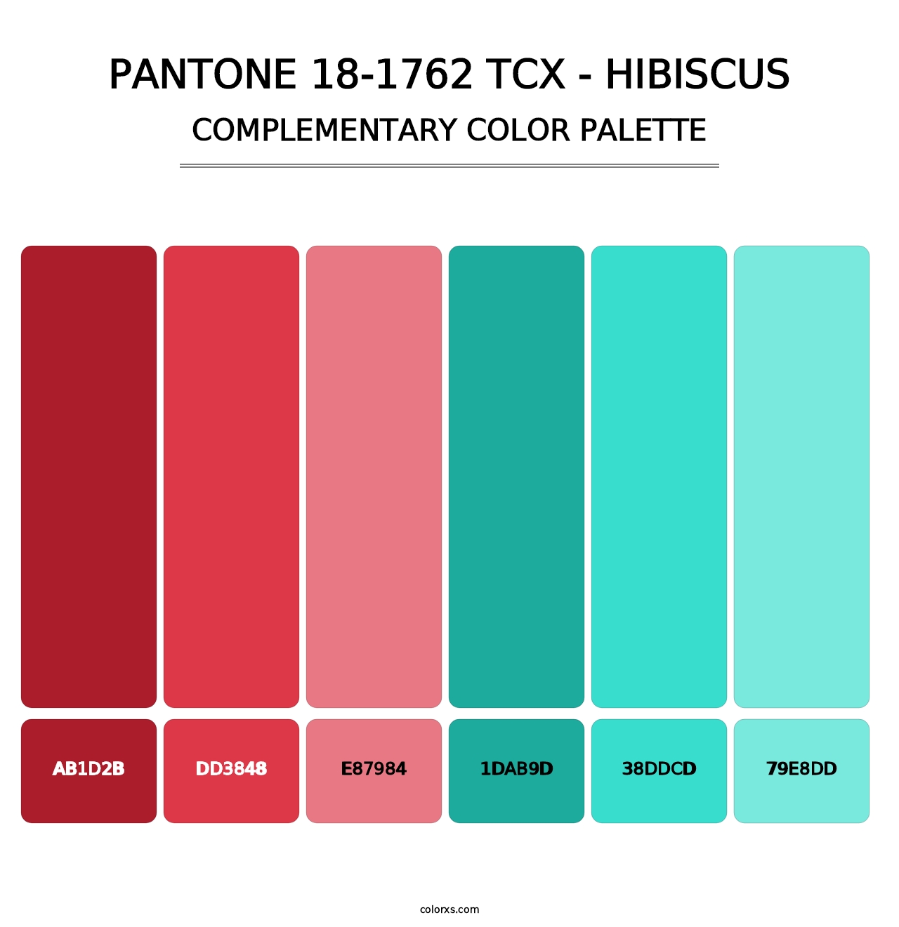 PANTONE 18-1762 TCX - Hibiscus - Complementary Color Palette