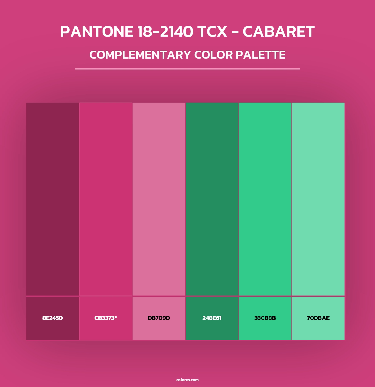 PANTONE 18-2140 TCX - Cabaret - Complementary Color Palette
