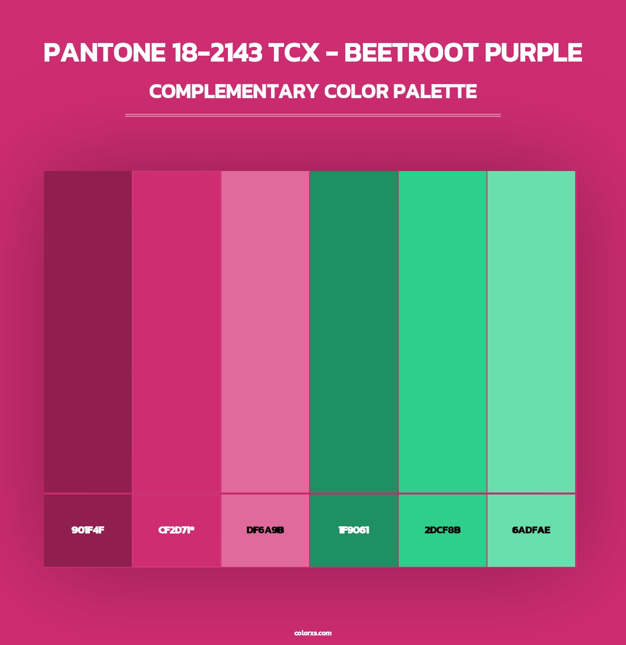 PANTONE 18-2143 TCX - Beetroot Purple - Complementary Color Palette