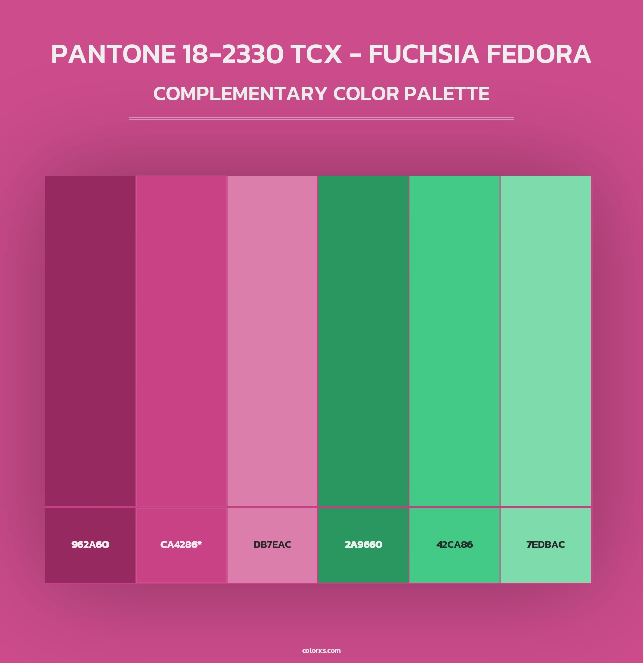PANTONE 18-2330 TCX - Fuchsia Fedora - Complementary Color Palette