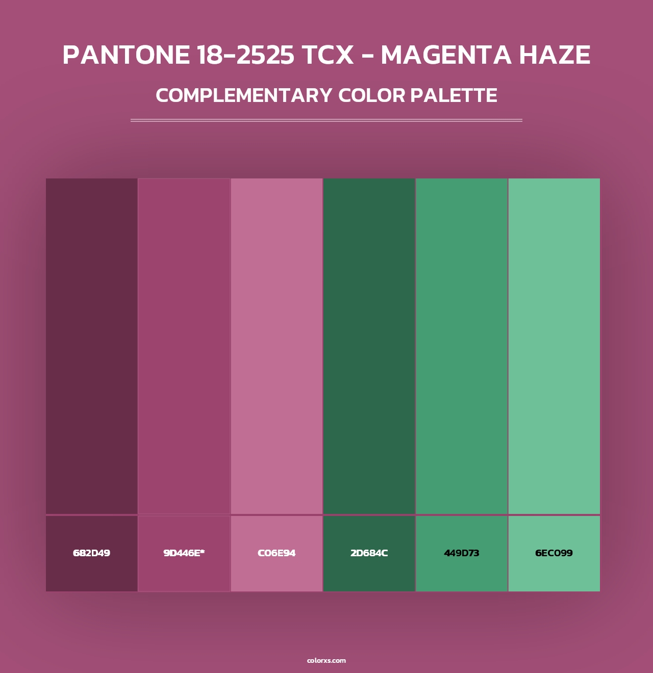 PANTONE 18-2525 TCX - Magenta Haze - Complementary Color Palette