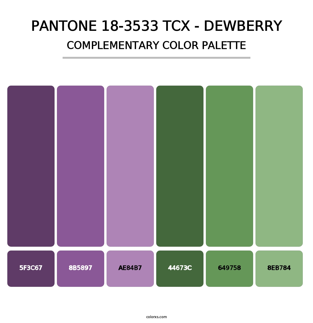 PANTONE 18-3533 TCX - Dewberry - Complementary Color Palette