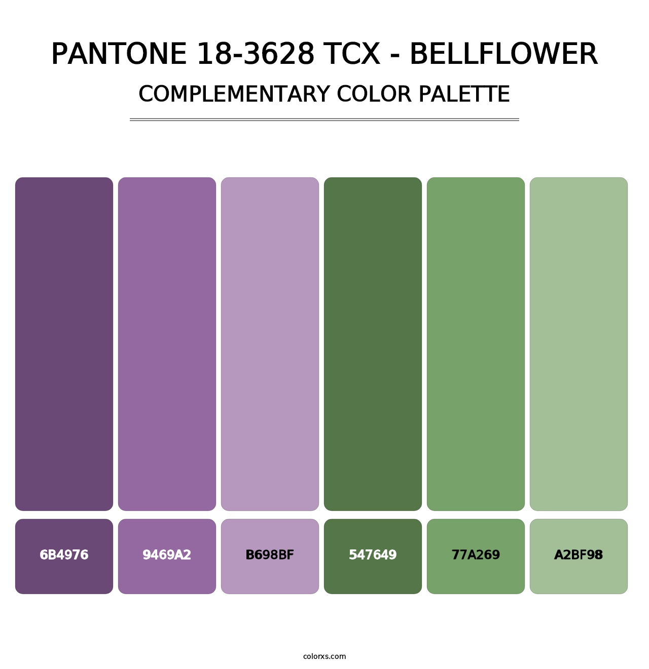 PANTONE 18-3628 TCX - Bellflower - Complementary Color Palette