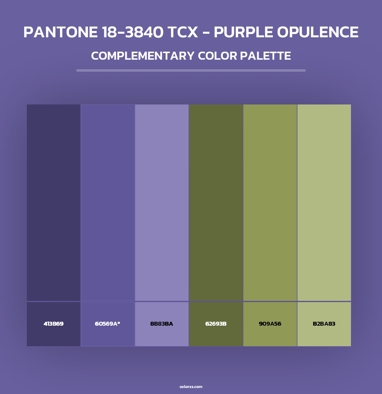 PANTONE 18-3840 TCX - Purple Opulence - Complementary Color Palette