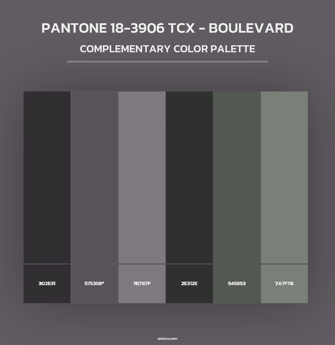 PANTONE 18-3906 TCX - Boulevard - Complementary Color Palette