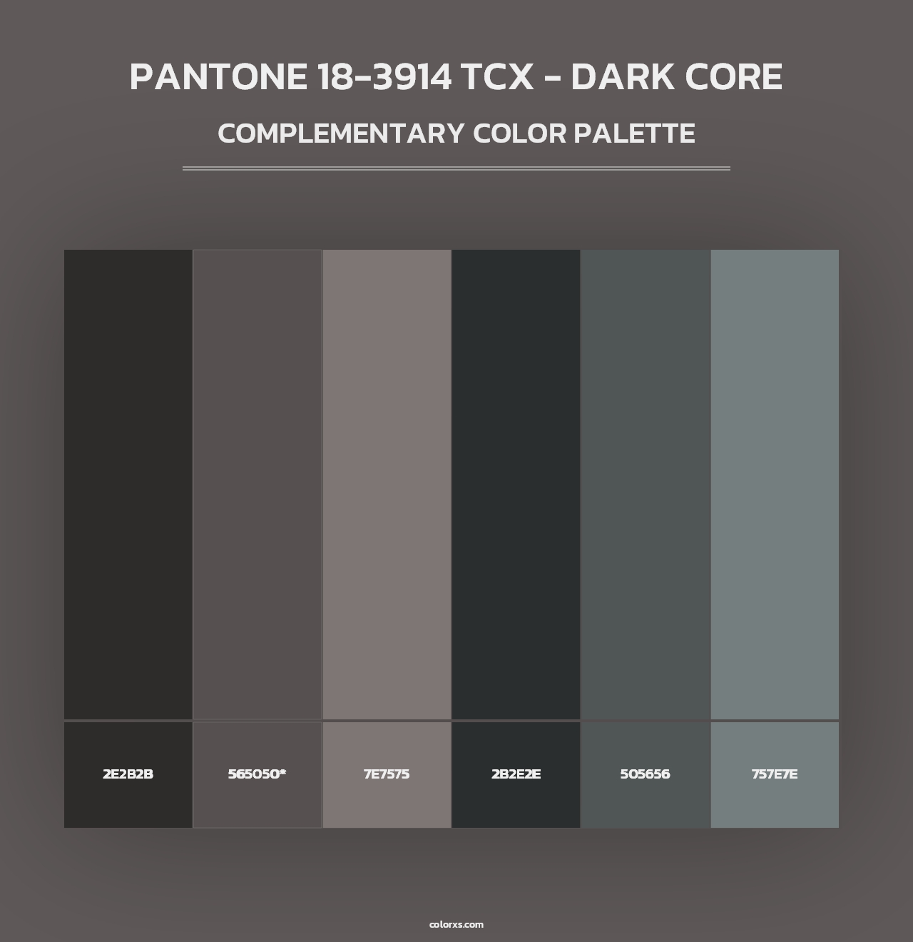 PANTONE 18-3914 TCX - Dark Core - Complementary Color Palette
