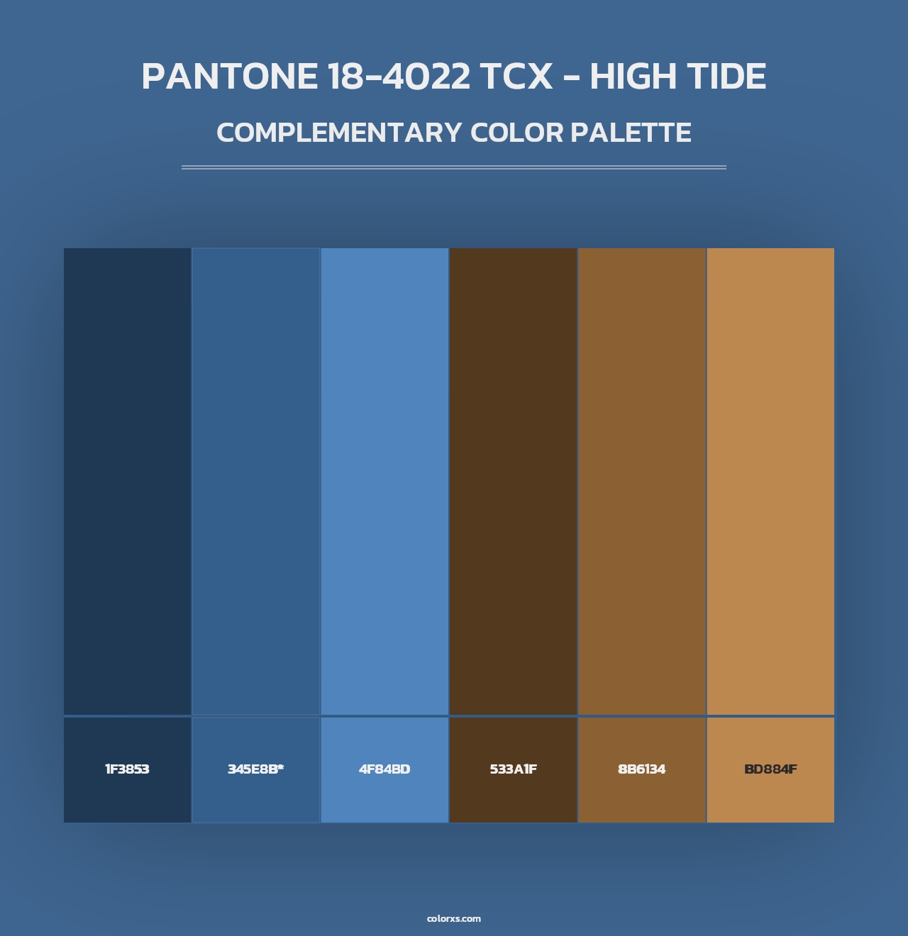 PANTONE 18-4022 TCX - High Tide - Complementary Color Palette