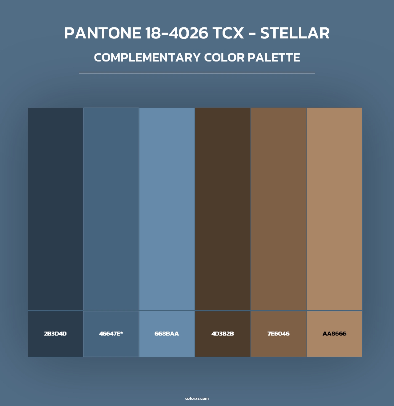PANTONE 18-4026 TCX - Stellar - Complementary Color Palette
