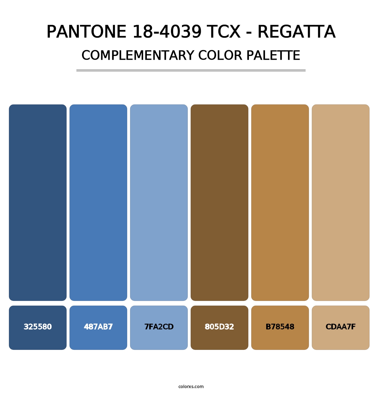 PANTONE 18-4039 TCX - Regatta - Complementary Color Palette