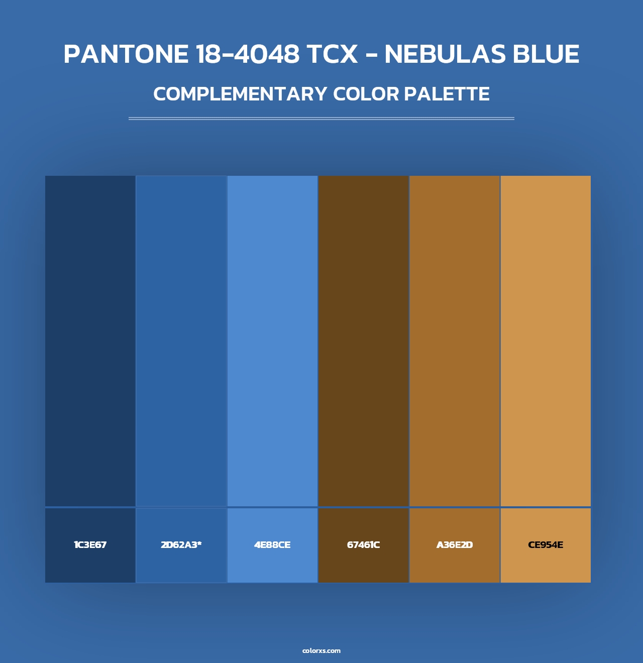 PANTONE 18-4048 TCX - Nebulas Blue - Complementary Color Palette
