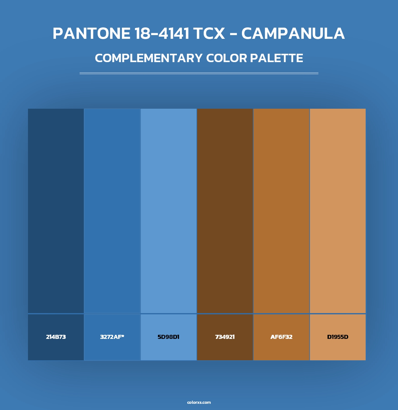 PANTONE 18-4141 TCX - Campanula - Complementary Color Palette