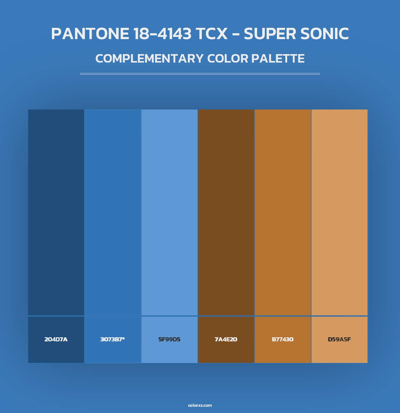 PANTONE 18-4143 TCX - Super Sonic - Complementary Color Palette