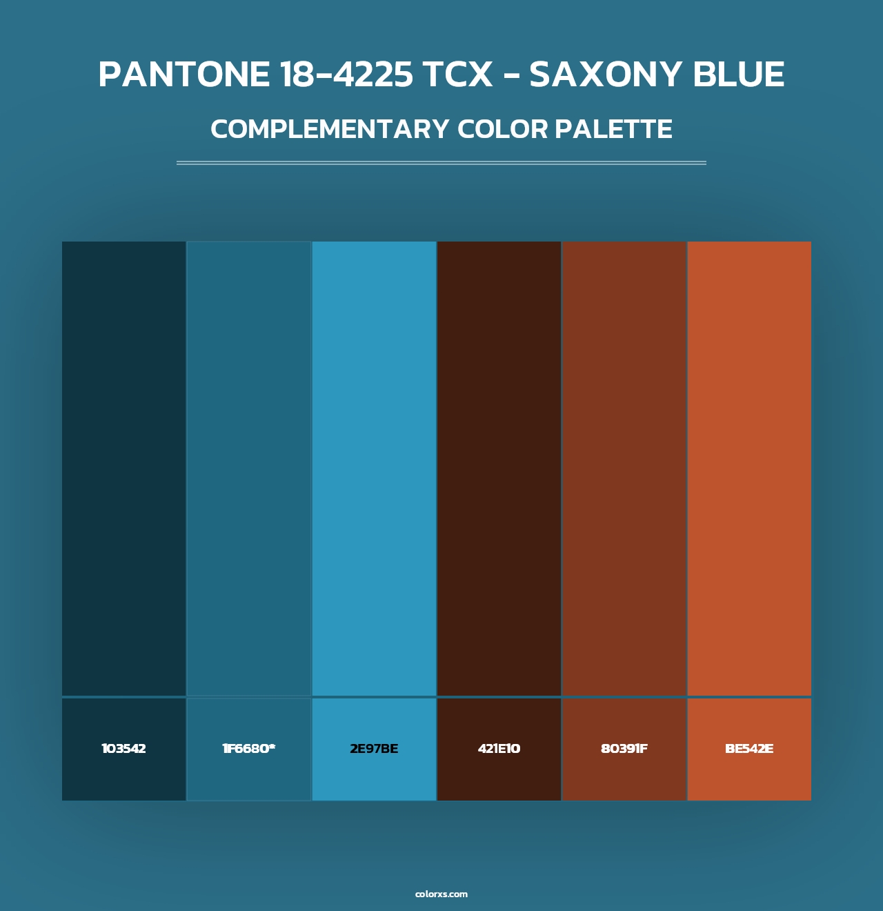PANTONE 18-4225 TCX - Saxony Blue - Complementary Color Palette