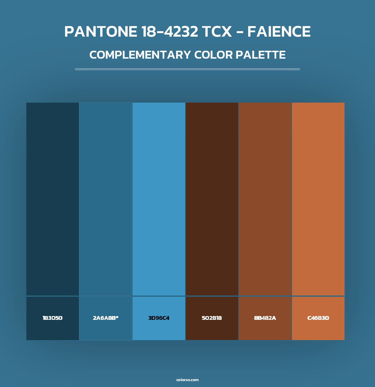 PANTONE 18-4232 TCX - Faience - Complementary Color Palette