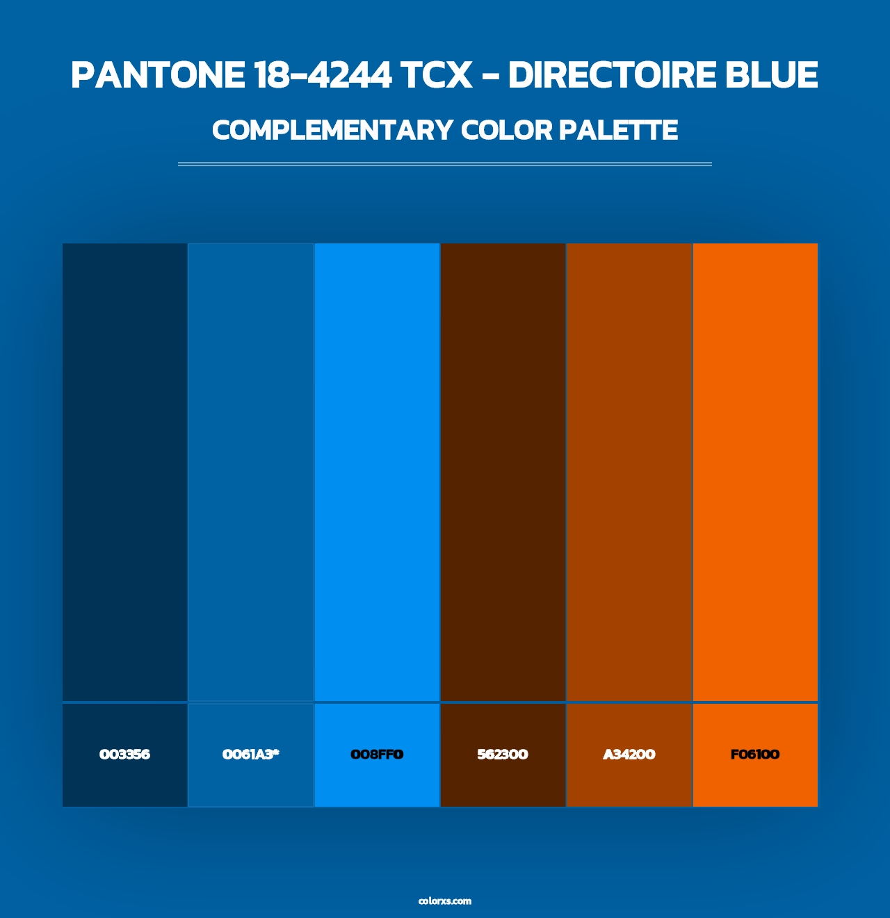 PANTONE 18-4244 TCX - Directoire Blue - Complementary Color Palette