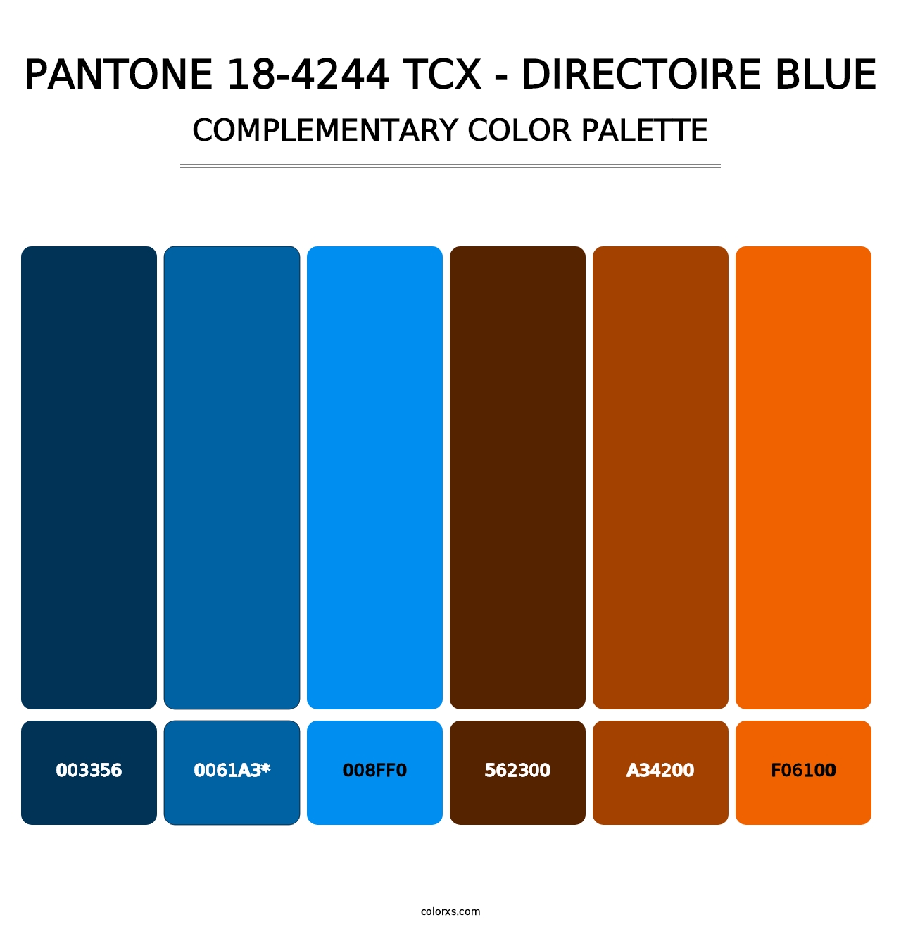 PANTONE 18-4244 TCX - Directoire Blue - Complementary Color Palette