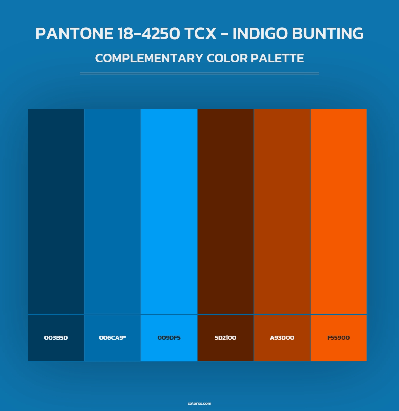 PANTONE 18-4250 TCX - Indigo Bunting - Complementary Color Palette