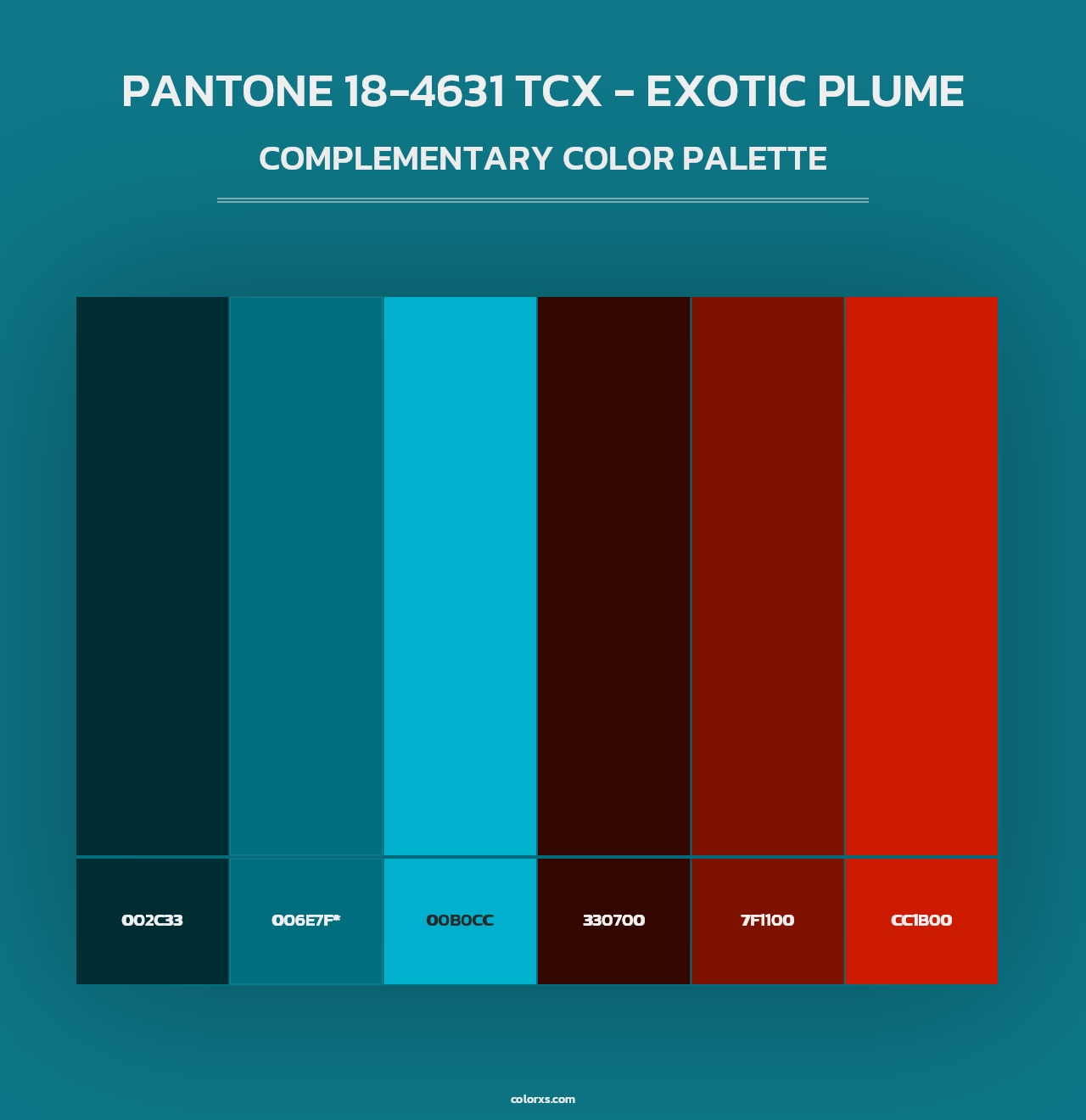 PANTONE 18-4631 TCX - Exotic Plume - Complementary Color Palette