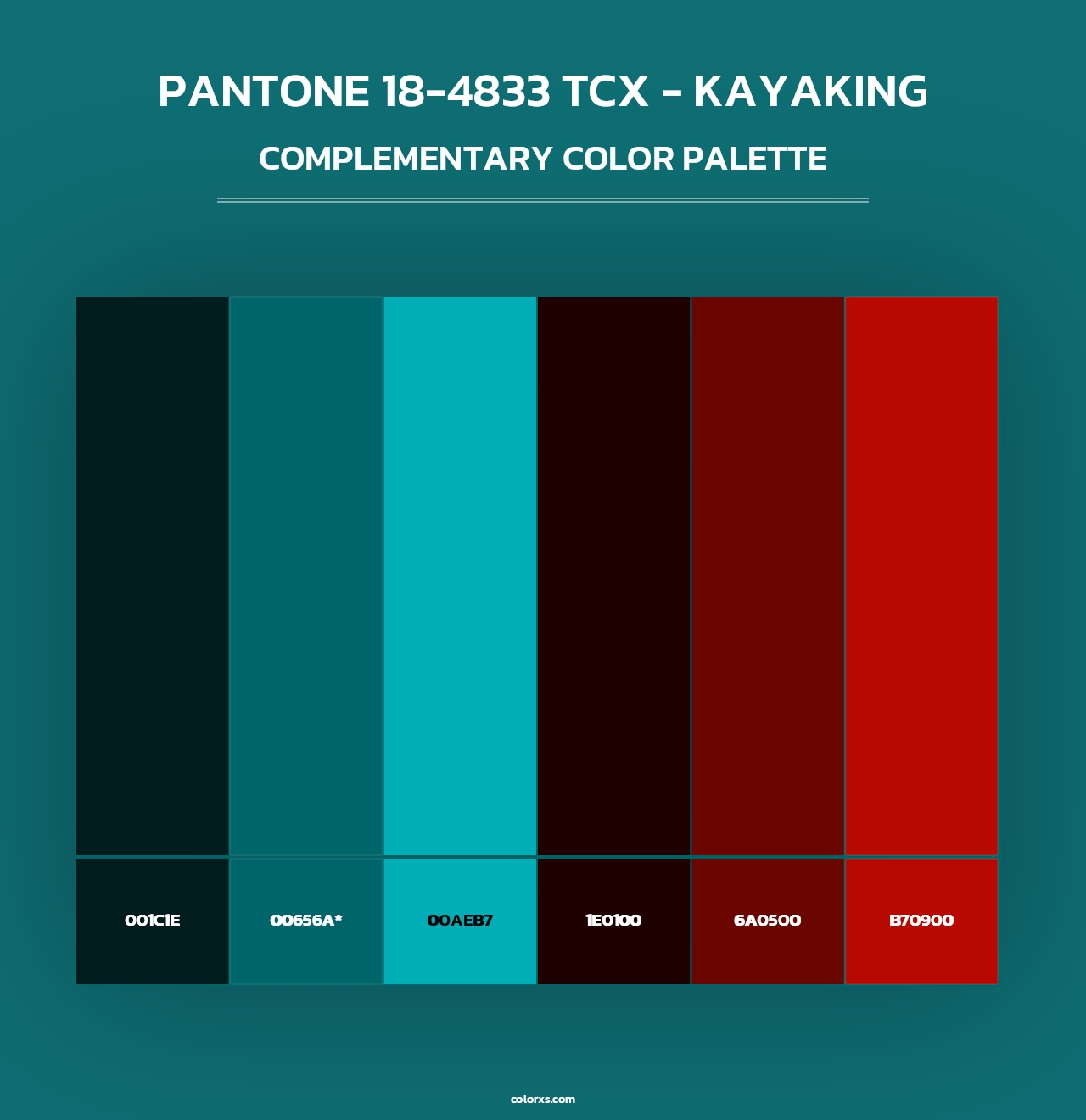 PANTONE 18-4833 TCX - Kayaking - Complementary Color Palette
