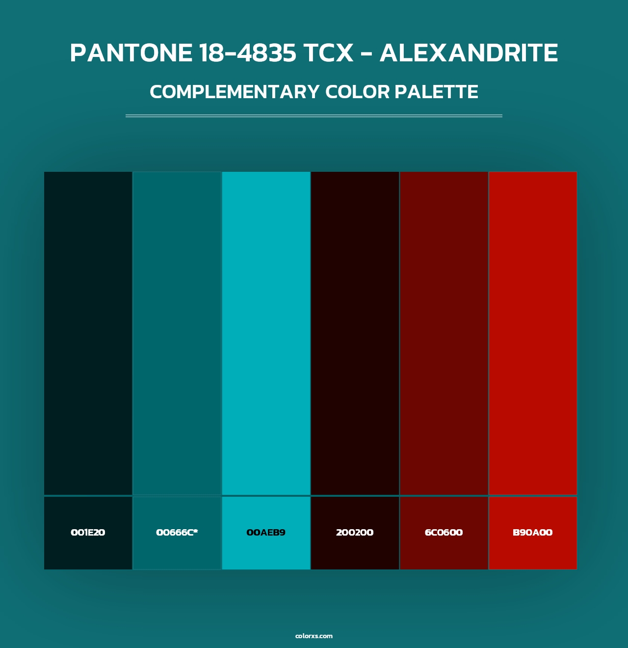 PANTONE 18-4835 TCX - Alexandrite - Complementary Color Palette